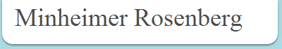 Minheimer Rosenberg