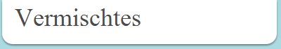 Vermischtes
